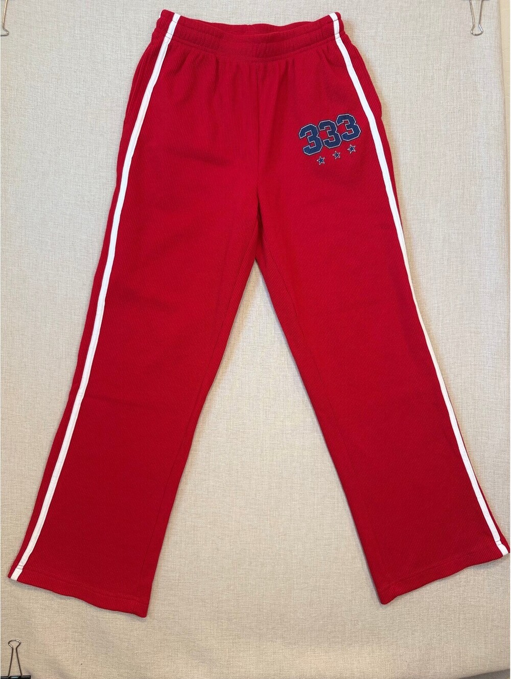 The Mayflower Group 333 Waffle Wide Leg Sweatpants - Size Extra Small